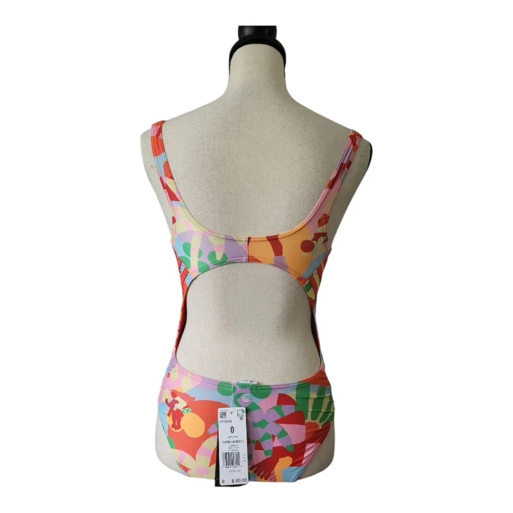 Adidas‎ x FARM Rio Women’s Size 0 Swimsuit One Piece Pearl Citrine